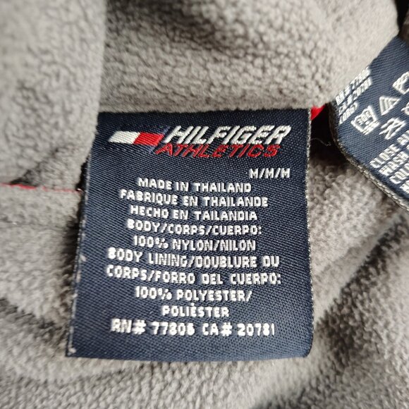 VTG Hilfiger Athletics Jacket Mens Medium Nylon Fleece Lined Reversible - Picture 8 of 12